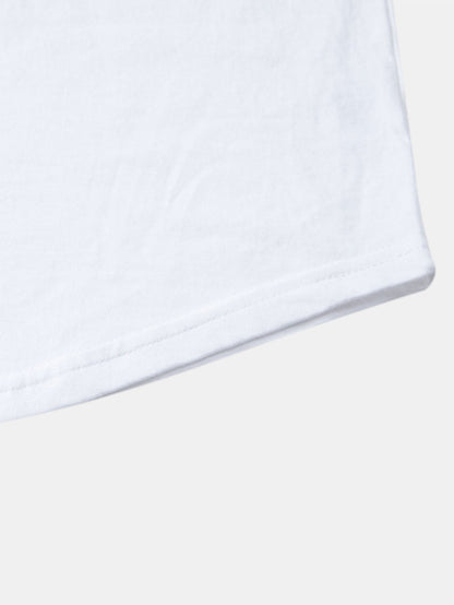 3 Pieces Basic Long Sleeve Cotton Arc Hem T-Shirts