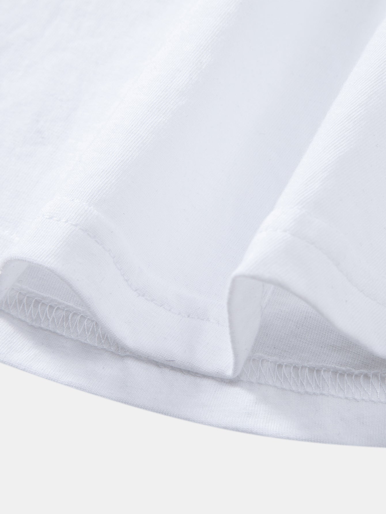 3 Pieces Basic Long Sleeve Cotton Arc Hem T-Shirts