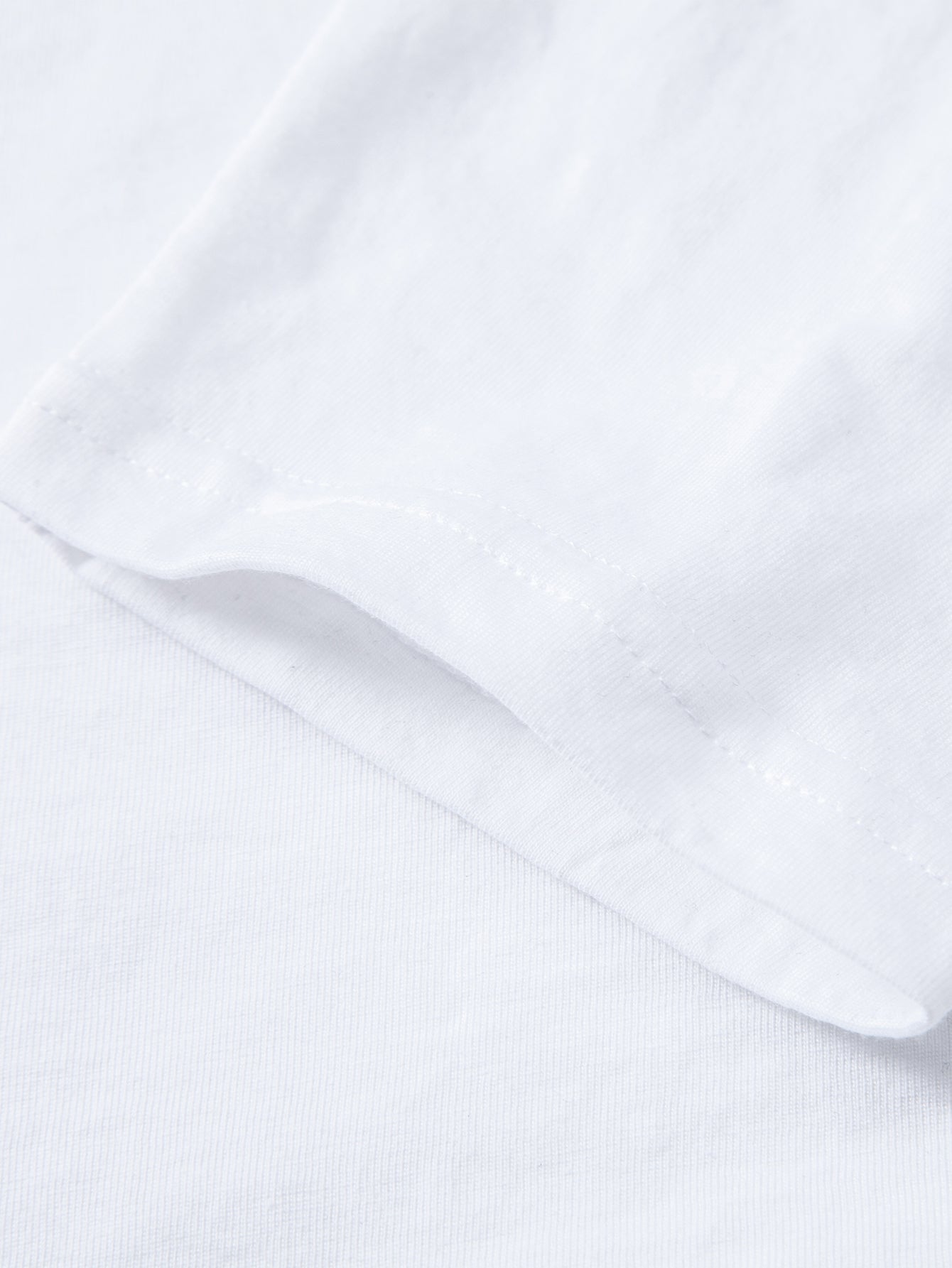 3 Pieces Basic Long Sleeve Cotton Arc Hem T-Shirts