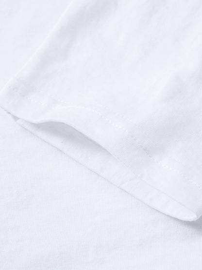 3 Pieces Basic Long Sleeve Cotton Arc Hem T-Shirts
