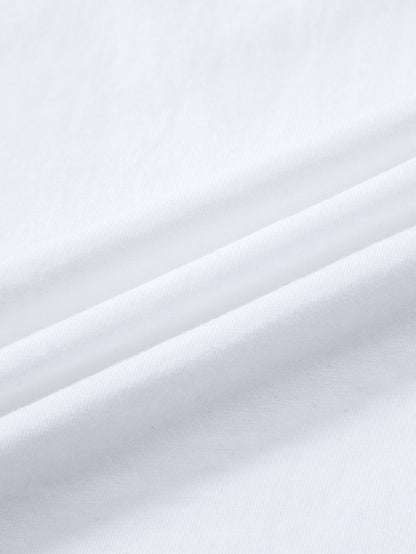 3 Pieces Basic Long Sleeve Cotton Arc Hem T-Shirts