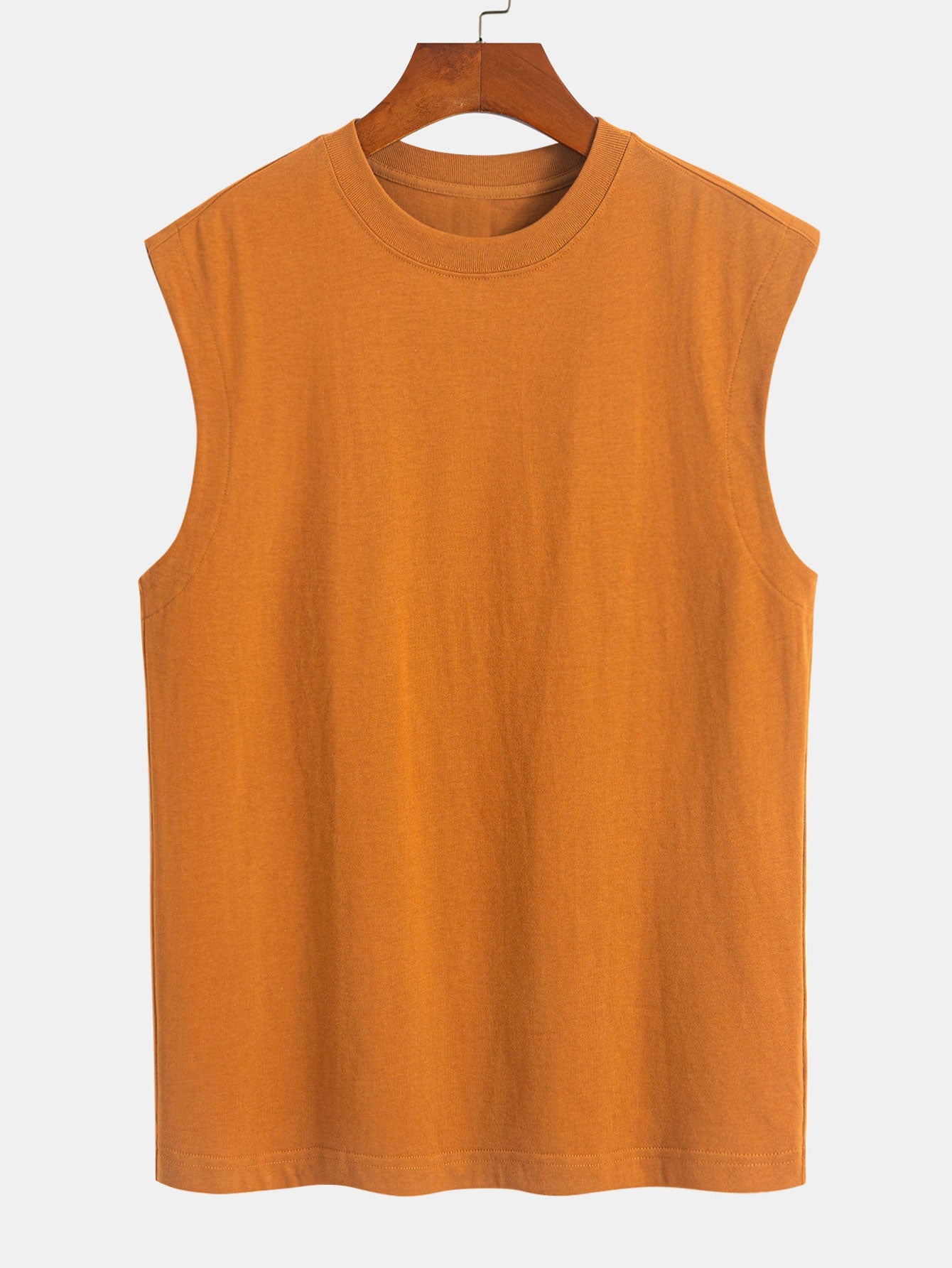3 Pieces Relax Fit Cotton Drop Shoulder Sleeveless T-Shirts