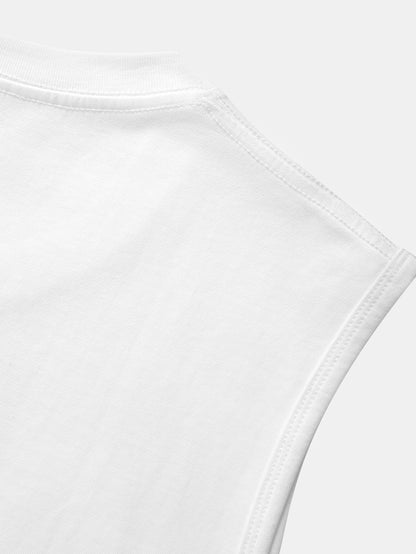 3 Pieces Solid Cotton Sleeveless T-Shirts