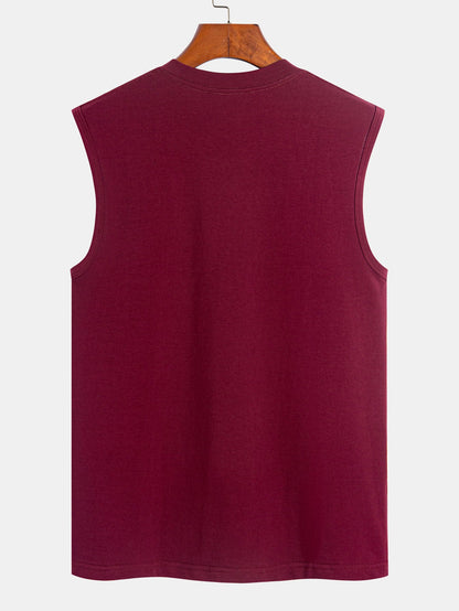 3 Pieces Solid Cotton Sleeveless T-Shirts