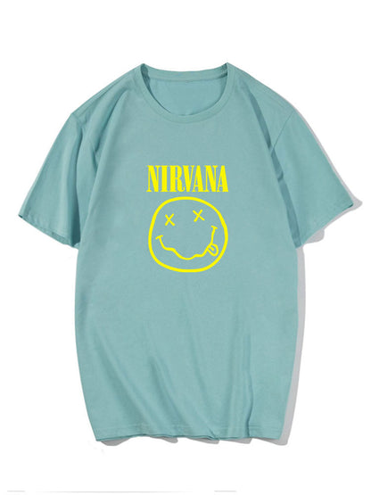 Smiley Letter Print T-Shirt