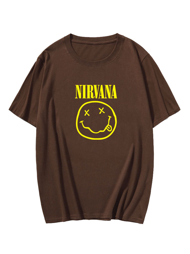 Smiley Letter Print T-Shirt