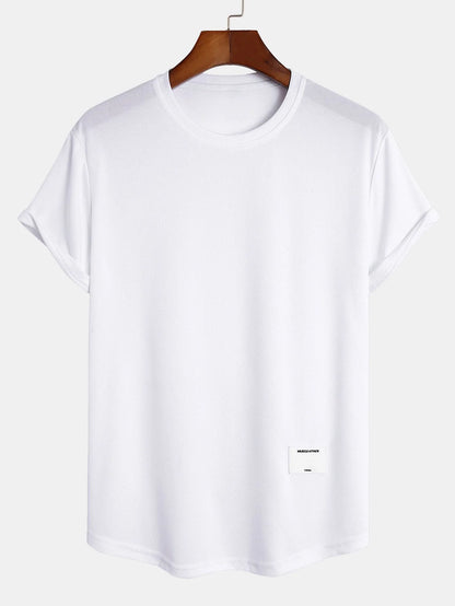 Muscle Fit Arc Hem Mesh T-shirt