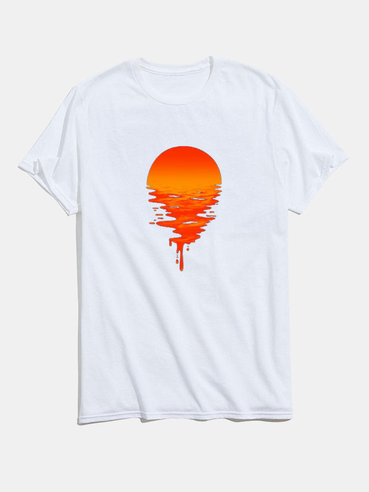 Sunset Graphic Cotton T-Shirts