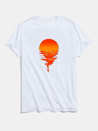 Sunset Graphic Cotton T-Shirts