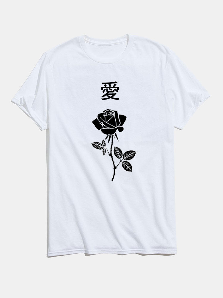Rose Graphic Short Sleeve T-shirts