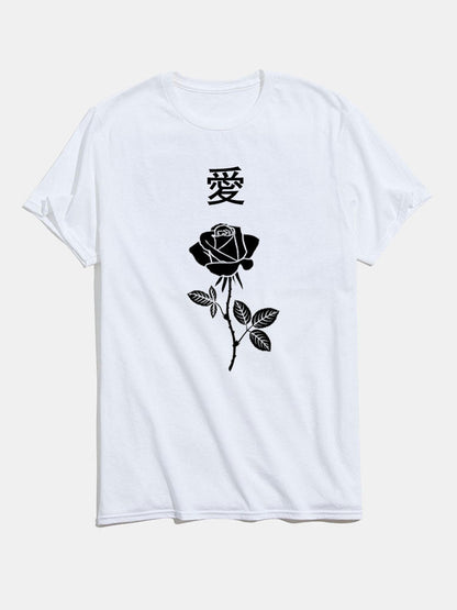 Rose Graphic Short Sleeve T-shirts