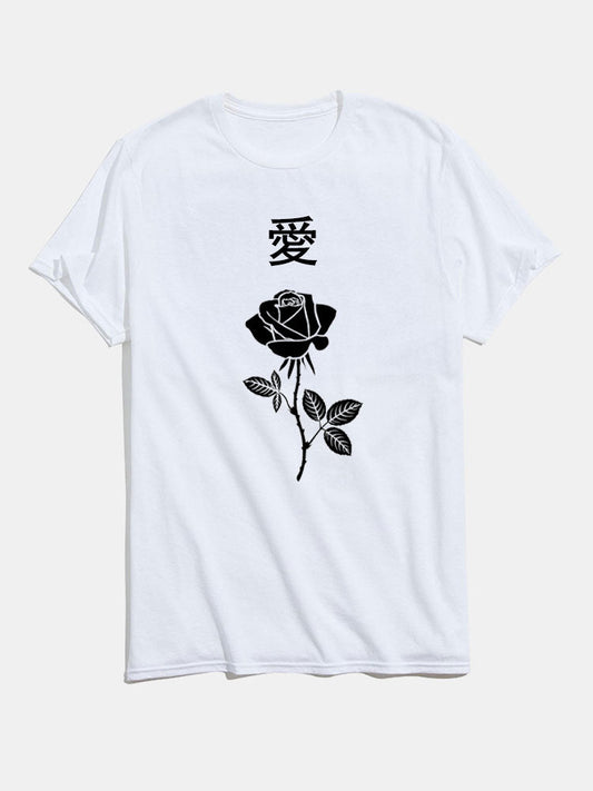 Rose Graphic Short Sleeve T-shirts