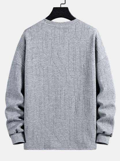 Long sleeve Fashion Letter Jacquard T-Shirt