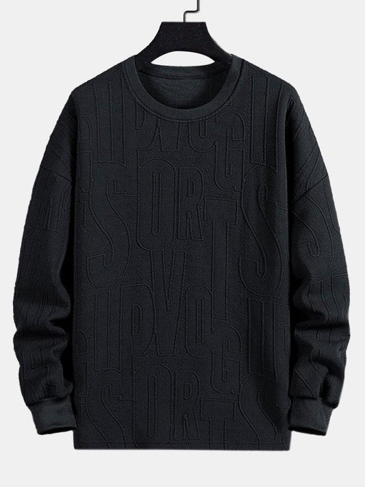 Long sleeve Fashion Letter Jacquard T-Shirt