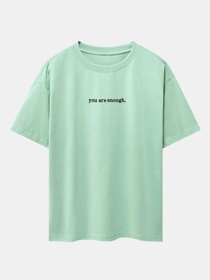 Slogan Back Print Drop Shoulder Oversize T-Shirt