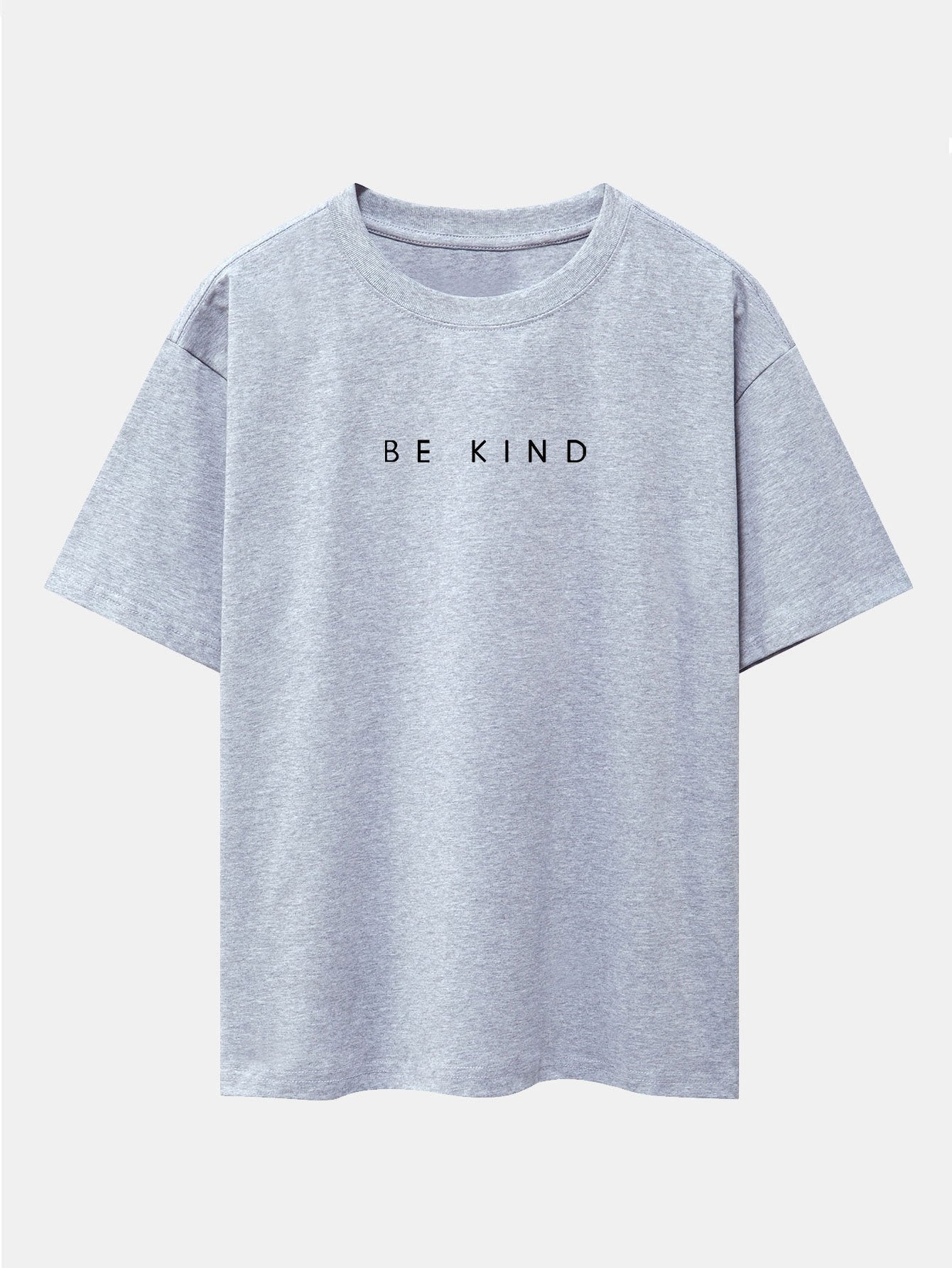 Be Kind Slogan Print Drop Shoulder Oversize T-Shirt