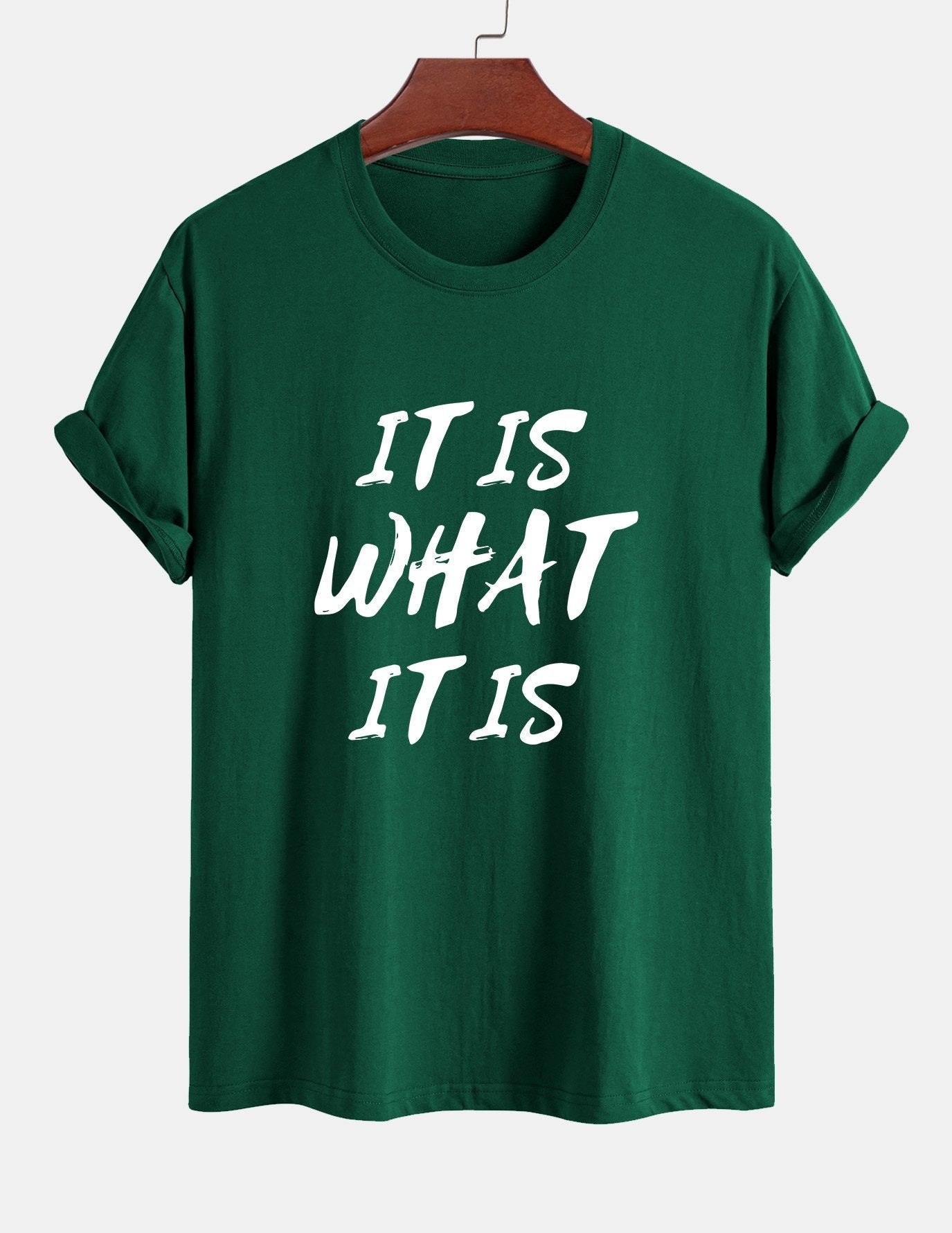 Regular Fit It Is What It Is Print Cotton T-Shirt