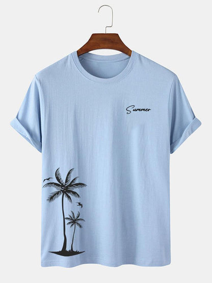Summer Palm Tree Print T-Shirt