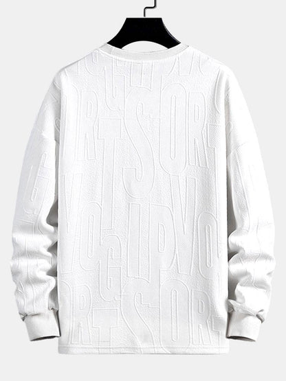 Long sleeve Fashion Letter Jacquard T-Shirt
