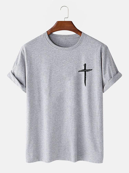 Cross Print T-Shirt