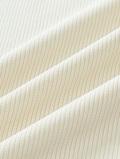 Long Sleeve Relax Fit Knit Ribbed T-Shirt