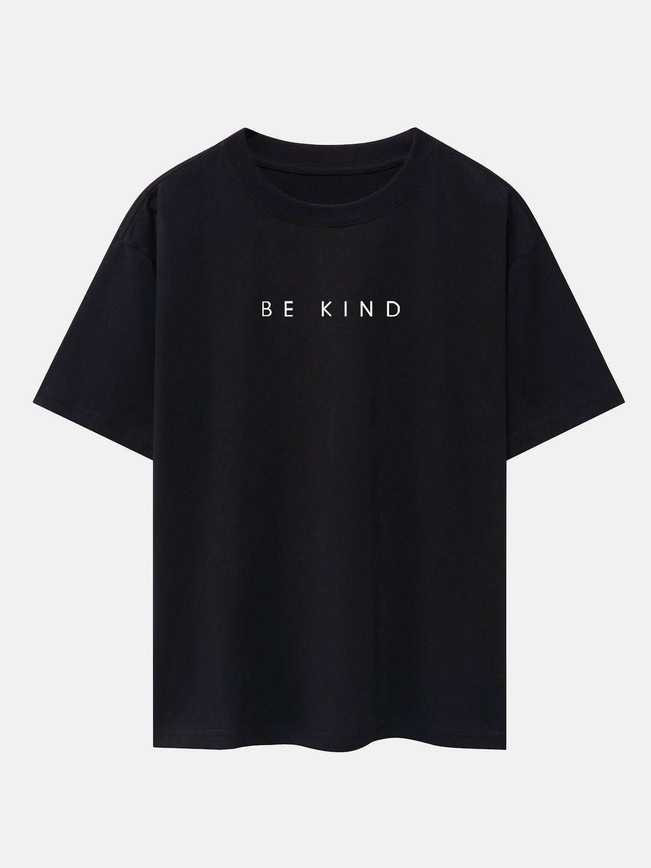 Be Kind Slogan Print Drop Shoulder Oversize T-Shirt