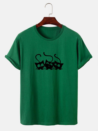 Three Kittens Print T-Shirt