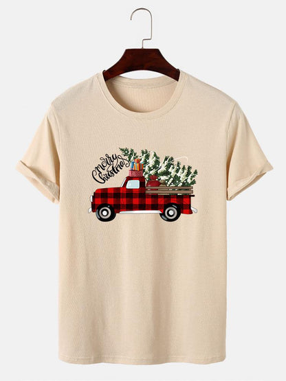Christmas Truck Print T-Shirt