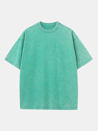 Washed Distressed Drop Shoulder T-Shirt