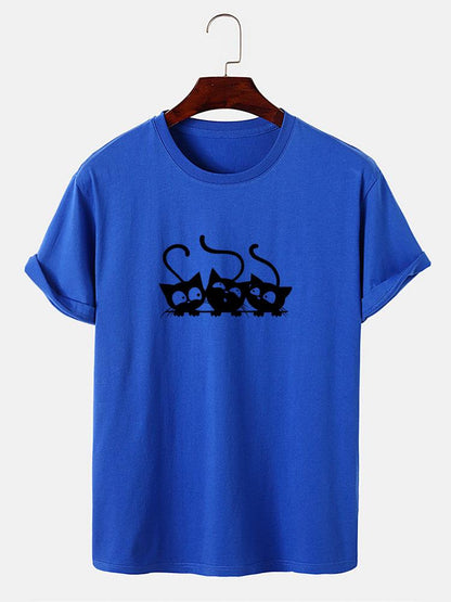 Three Kittens Print T-Shirt