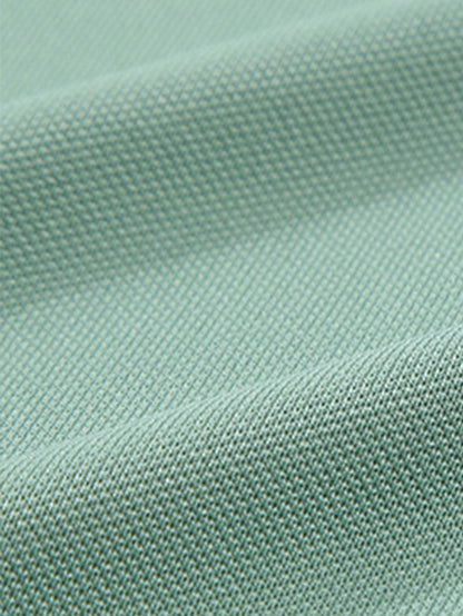 Solid Mesh Polo Shirt