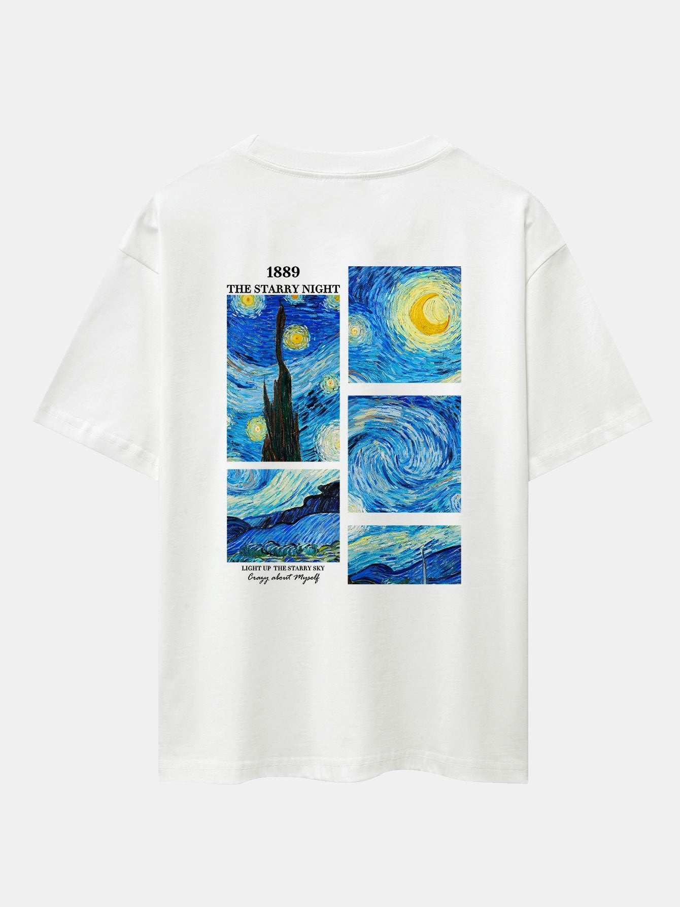 The Starry Night Back Print Drop Shoulder Oversize T-Shirt