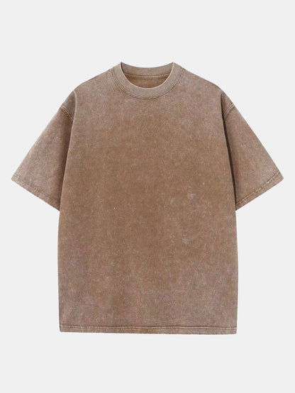 Washed Distressed Drop Shoulder T-Shirt