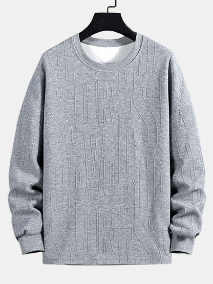 Long sleeve Fashion Letter Jacquard T-Shirt