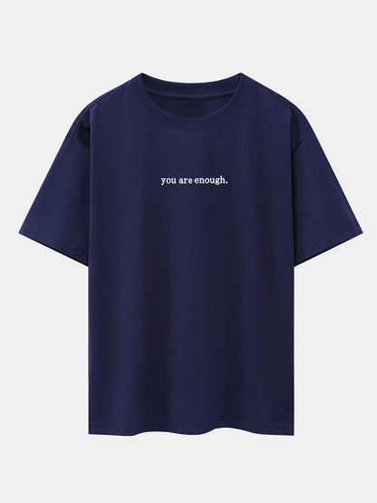 Slogan Back Print Drop Shoulder Oversize T-Shirt
