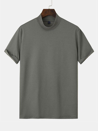 Short Sleeve Mock Neck T-Shirt