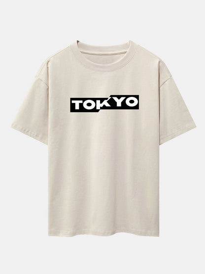 Tokyo Print Drop Shoulder Oversize T-Shirt