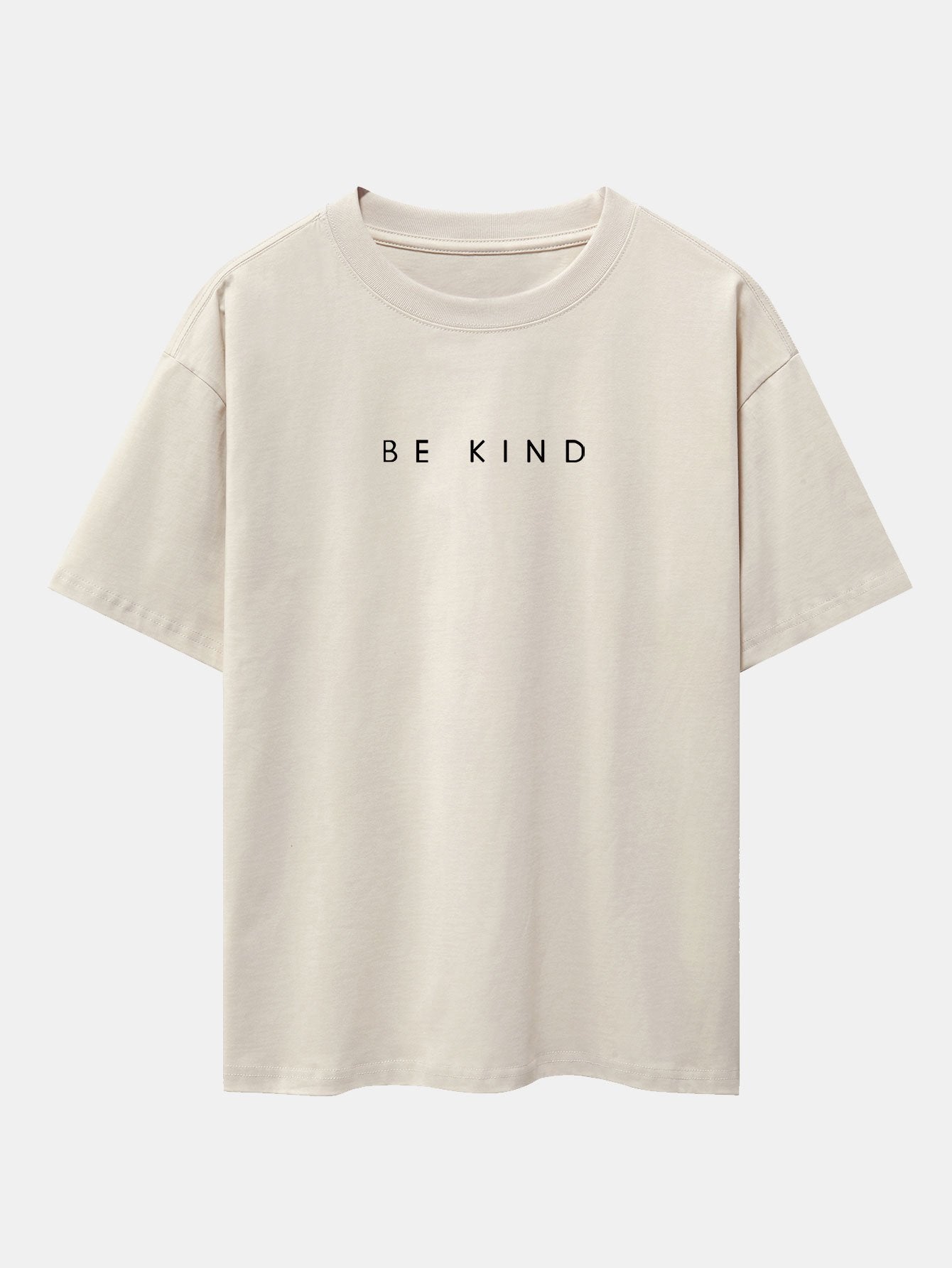 Be Kind Slogan Print Drop Shoulder Oversize T-Shirt