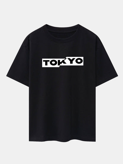 Tokyo Print Drop Shoulder Oversize T-Shirt