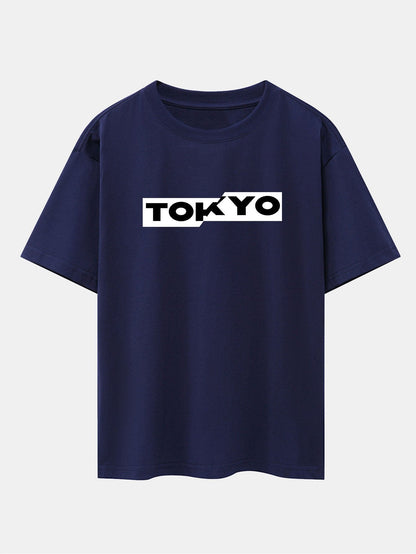 Tokyo Print Drop Shoulder Oversize T-Shirt