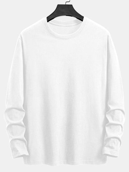3 Pieces Basic Long Sleeve Cotton T-Shirts