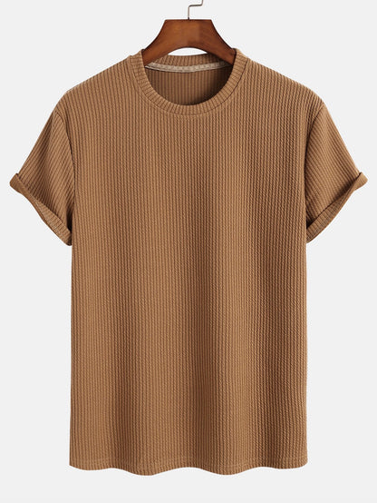 Muscle Fit Ribbed T-Shirt