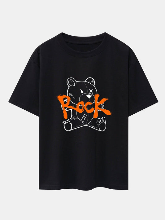Rock Back Print Heavy Weight Oversize T-Shirt