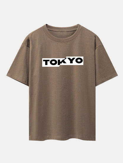 Tokyo Print Drop Shoulder Oversize T-Shirt