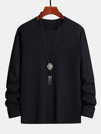 3 Pieces Basic Long Sleeve Cotton T-Shirt