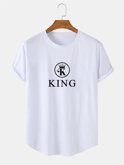 King Print Arc Hem T-Shirt