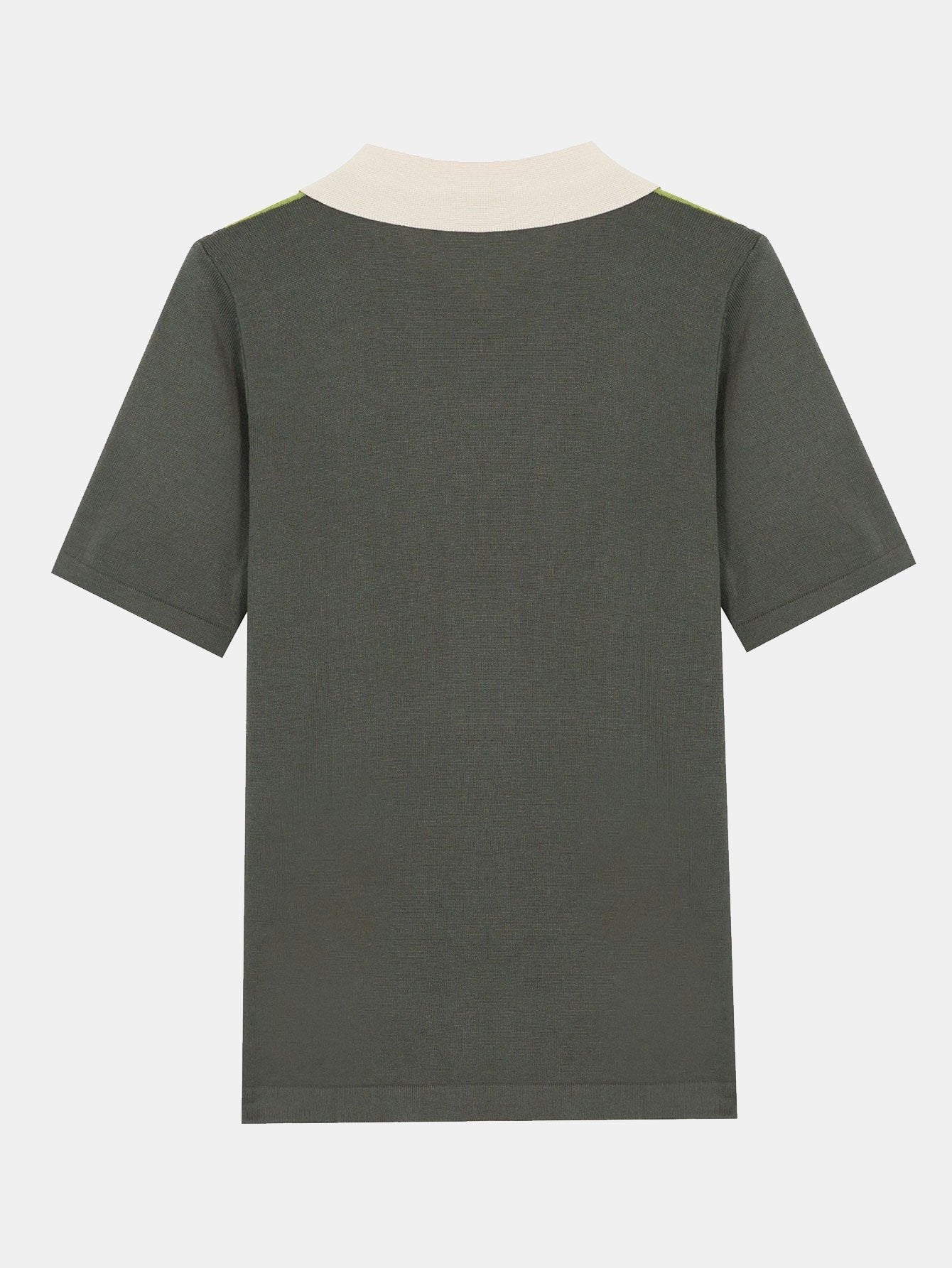 Striped Short Sleeve Color Block Sweater Polo