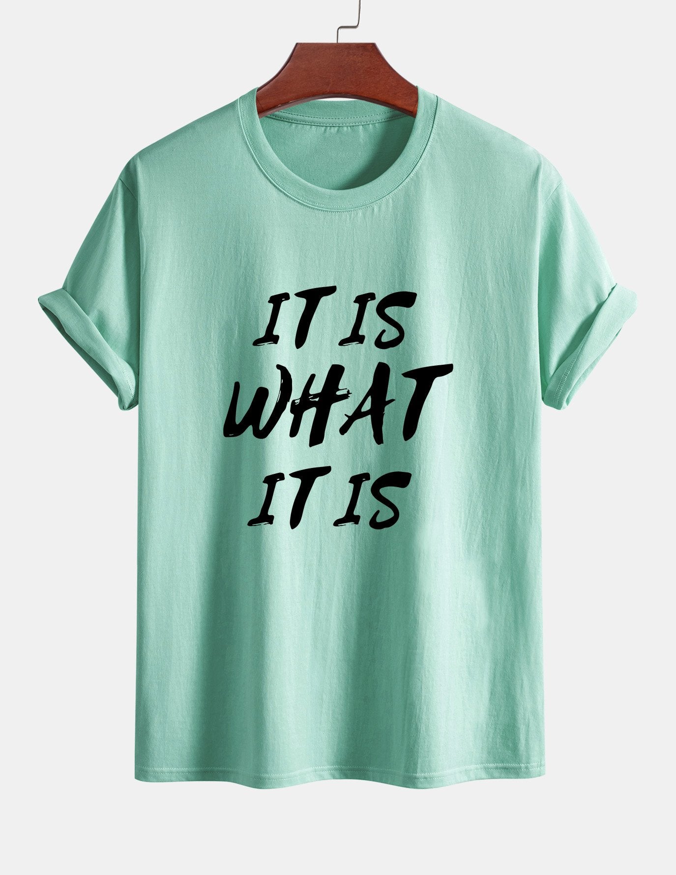 Regular Fit It Is What It Is Print Cotton T-Shirt