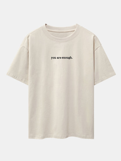 Slogan Back Print Drop Shoulder Oversize T-Shirt