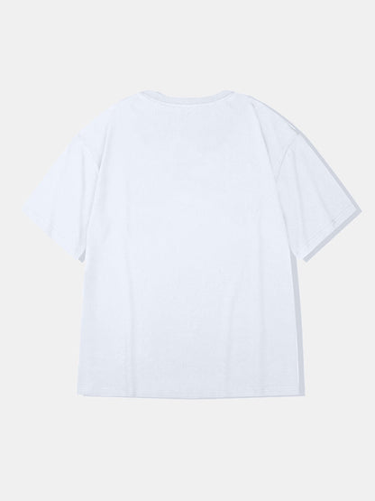 Smile Face Graphic Cotton T-Shirts